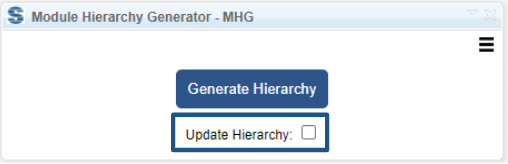 Check the update hierarchy checkbox